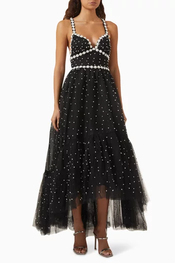 Pearl-embellished Gown in Tulle