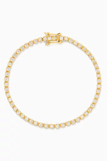 Classic Tennis Bracelet in 18kt Recycled Gold-plated Vermeil