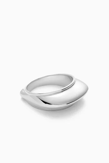 Hera Dome Stacking Ring in Recycled Sterling Silver
