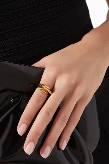 Hera Dome Stacking Ring in 18kt Recycled Gold Vermeil