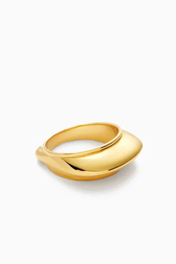 Hera Dome Stacking Ring in 18kt Recycled Gold Vermeil