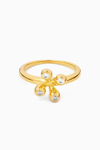 Atom Ring in 18kt Recycled Gold Vermeil Recycled Sterling Silver