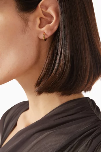 Classic Tunnel Hoop Earrings in 18kt Gold-plated Silver