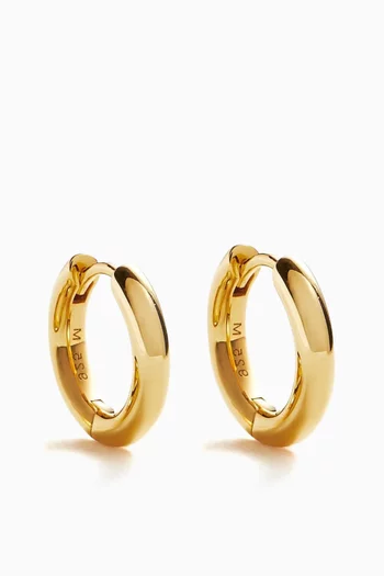 Classic Tunnel Hoop Earrings in 18kt Gold-plated Silver