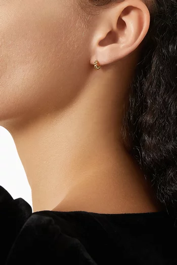 Twisted Helical Huggie Earrings in 18kt Gold-plated Vermeil