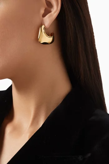 Hera Dome Large Hoop Earrings in 18kt Recycled Gold-plated Brass