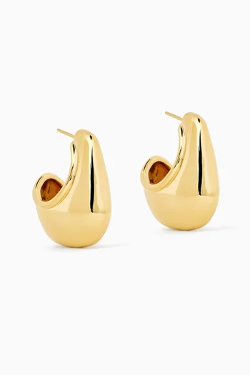 Hera Dome Large Hoop Earrings in 18kt Recycled Gold-plated Brass