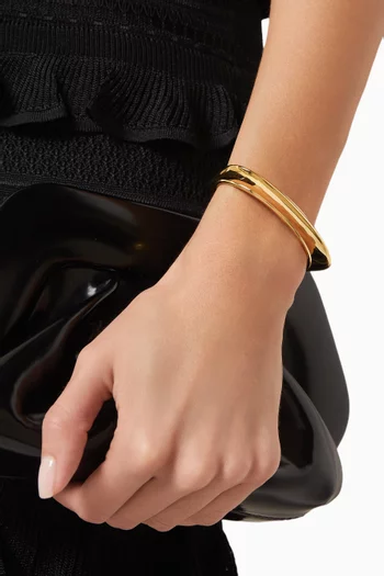 Hera Dome Statement Cuff Bracelet in 18kt Recycled Gold-plated Brass