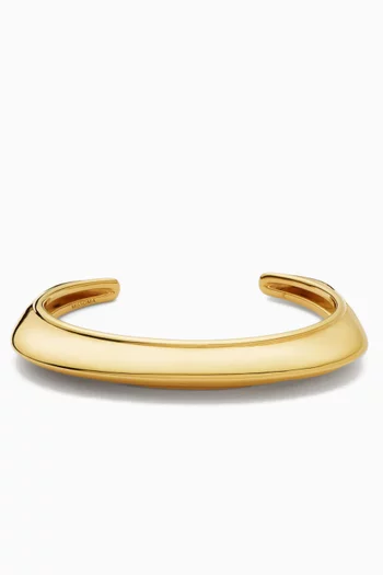 Hera Dome Statement Cuff Bracelet in 18kt Recycled Gold-plated Brass