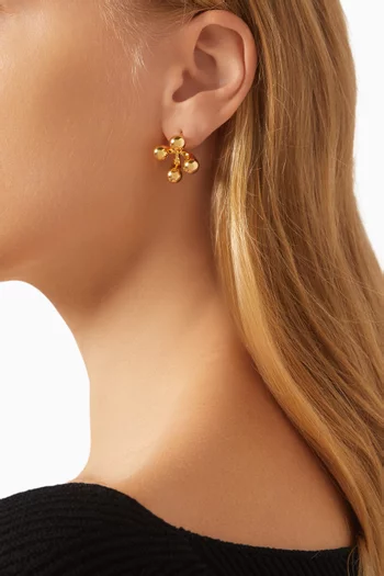 Large Atom Stud Earrings in 18kt Recycled Gold-plated Brass