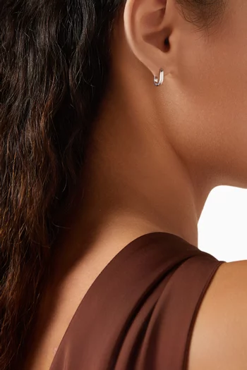 Classic Ovate Hoop Earrings in Sterling Silver