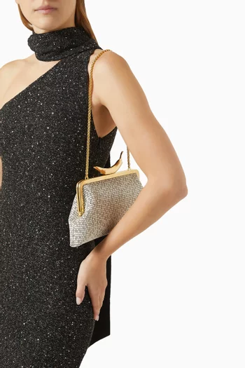 كلاتش كلاسيكي بنقشة خلية نحل وفلفل حار