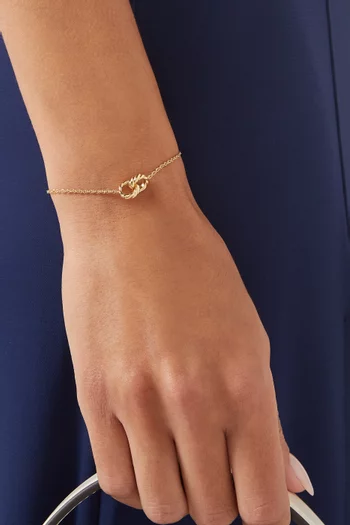Sculpted Cable Chain Bracelet in 18kt Gold