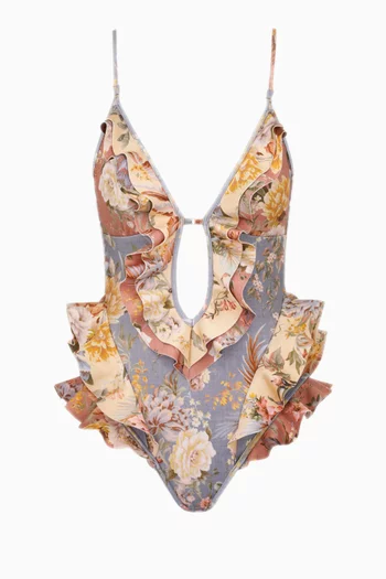 Tallow Waterfall One-piece Swimsuit in Italian Lycra