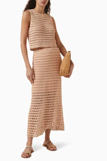 Tallow Tank Top in Crochet Knit