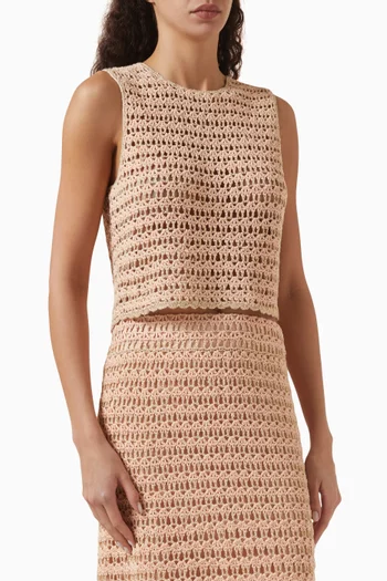 Tallow Tank Top in Crochet Knit