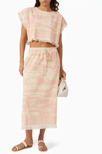 Maxine Toweling Crop T-shirt in Terry