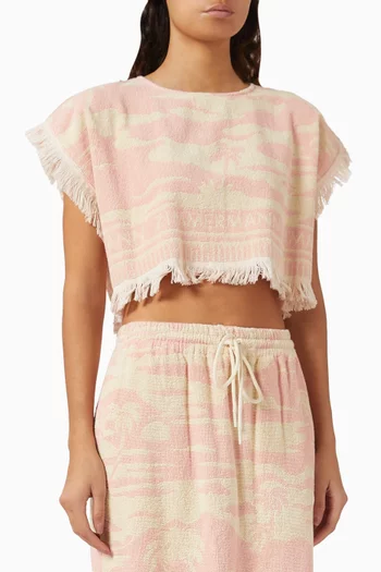 Maxine Toweling Crop T-shirt in Terry