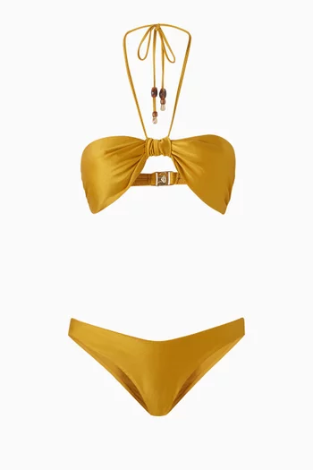 Wylie Halter Bikini Set in Stretch Nylon