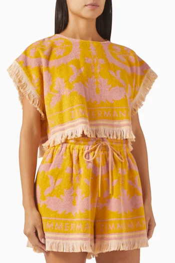 Wylie Crop Top in Towelled Cotton