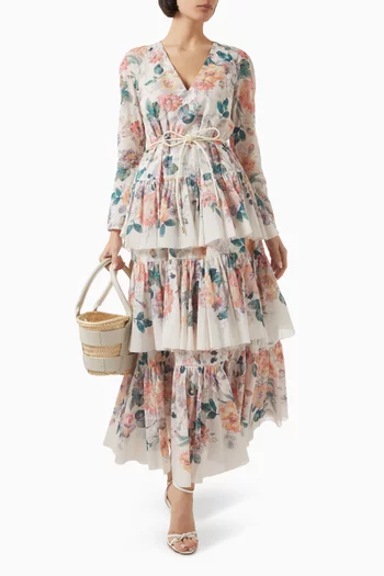 Acacia Tiered Maxi Dress in Cotton