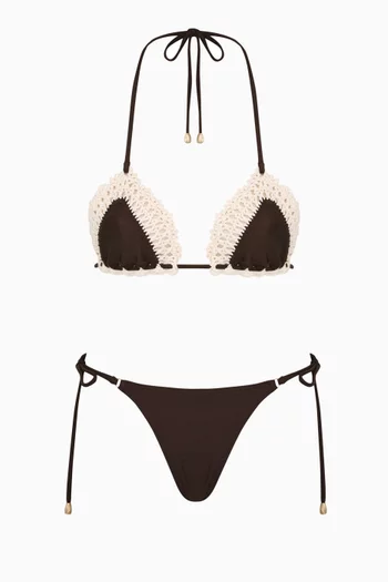 Acacia Crochet Bikini Set in Stretch Nylon