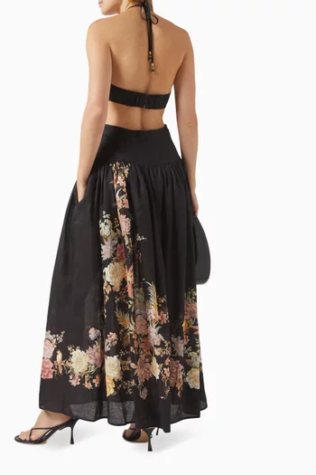 Tallow Halter Maxi Dress in Linen