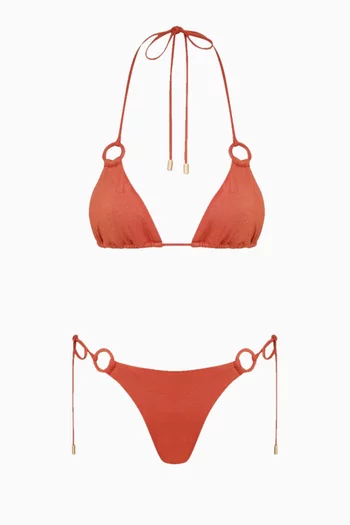 Tallow Metallic Bikini Set in Italian Lycra