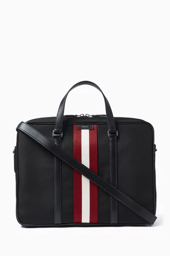 Code Briefcase in Nylon & Leather