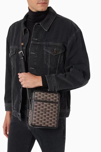 Pennant Crossbody Bag in Canvas & Leather