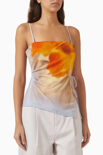 Serene Tie Cami Top in Silk
