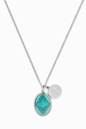 Mini Dove Pendant Necklace in Sterling Silver