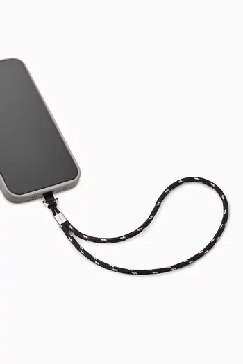 Rope Phone Strap in Sterling Silver