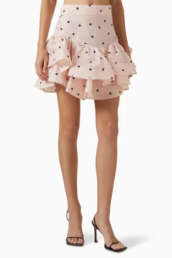 Crush Flip Mini Skirt in Linen Blend