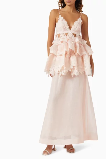 Crush Tiered Maxi Dress in Lace