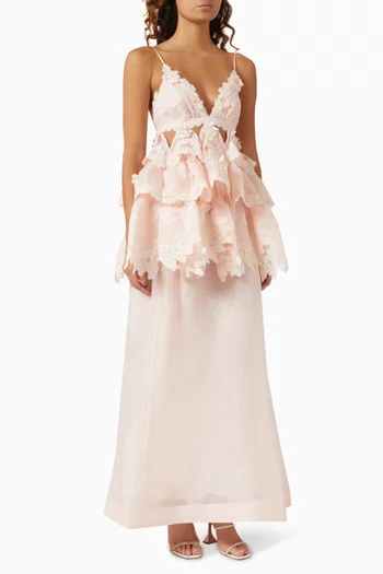 Crush Tiered Maxi Dress in Lace