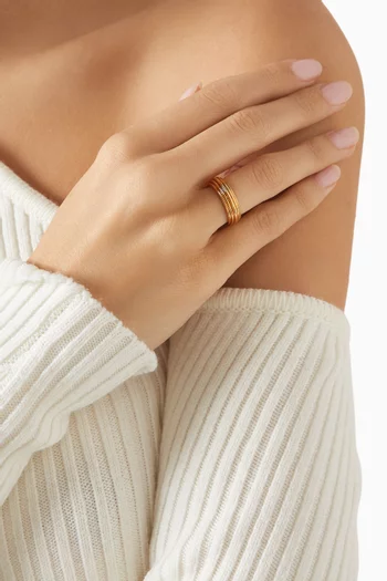 Remy Ridged Ring in Gold-plated Brass