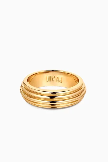Remy Ridged Ring in Gold-plated Brass