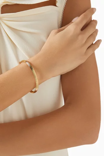 Remy Hinge Bracelet in Gold-plated Brass