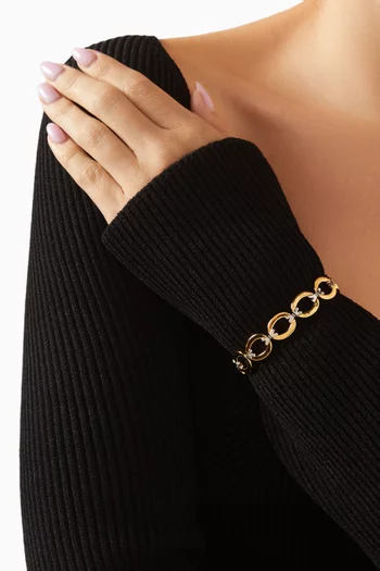Two-tone Chain Bracelet in Brass