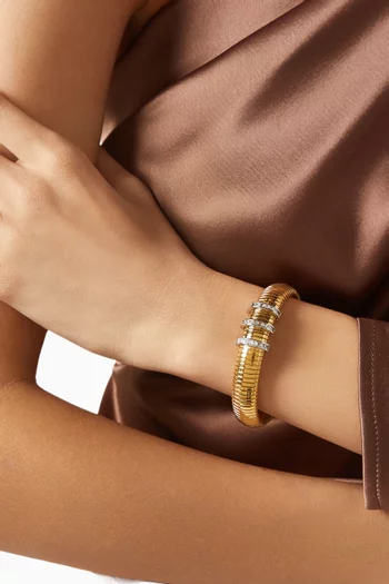 Pace Trio Snake Chain Bracelet in Gold-plated Brass