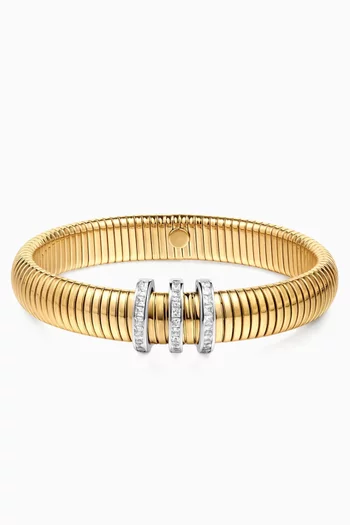 Pace Trio Snake Chain Bracelet in Gold-plated Brass