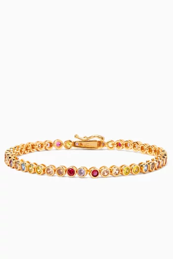 x Atlanta What Dreams are Made Of Tennis Bracelet in Rose Gold-plated Brass