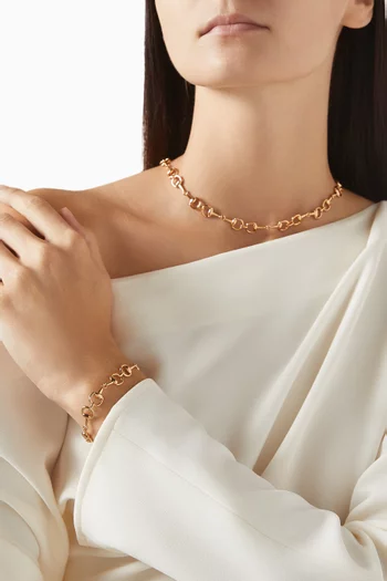 The Horsebit Bracelet in Gold-plated Brass