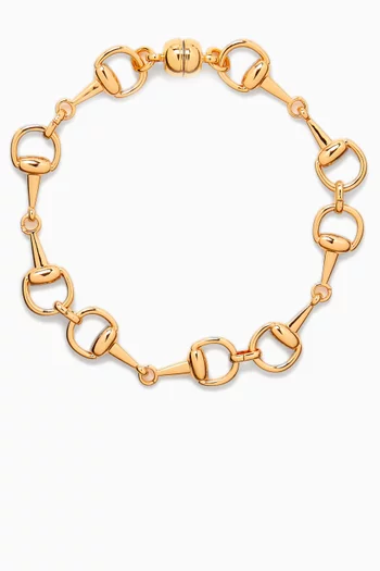 The Horsebit Bracelet in Gold-plated Brass
