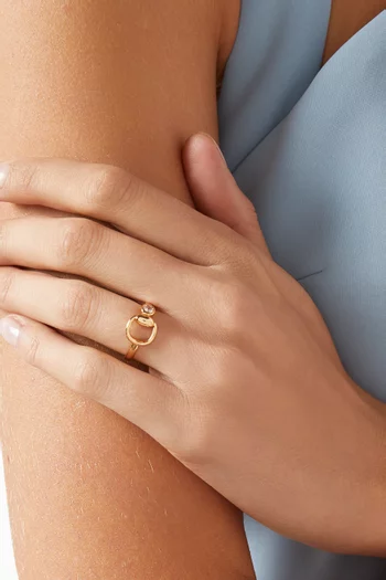 The Horsebit Ring in Gold-plated Brass