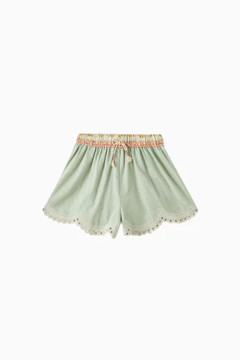 Tallow Embroidery Shorts in Cotton