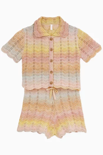Tallow Shorts in Chevron Knit