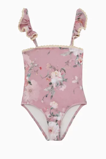 Everley Trim Bandeau Swimsuit in Lycra