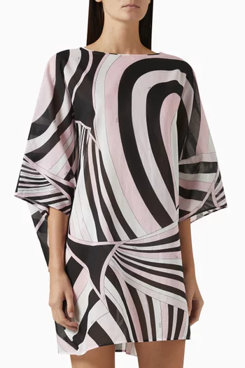 Iride-print Mini Kaftan in Cotton-muslin